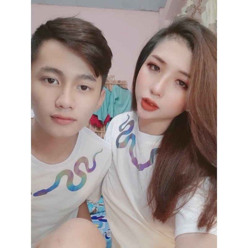 ⚡ Áo Thun Snake vòng cổ phản quang 7 màu - áo phông unisex form thụng tay lỡ (chất đẹp)