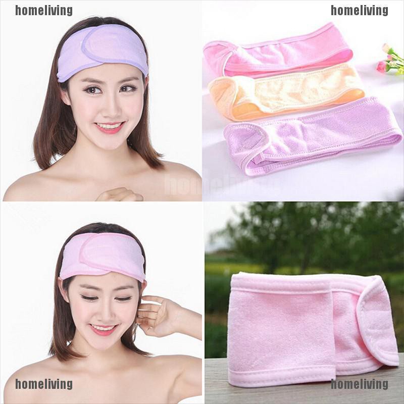 Băng Đô Mềm Mại Co Giãn Thấm Hút Mồ Hôi Tiện Dụng Rửa Mặt / Trang Điểm SPA Cho Nữ