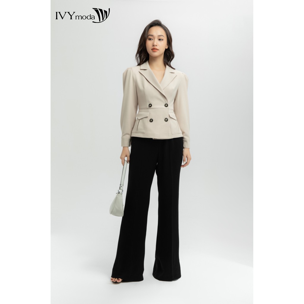 [NHẬP WABRTL5 GIẢM 10% TỐI ĐA 50K ĐH 250K ]Áo Vest nữ 2 túi dáng ngắn IVY moda MS 67M6101