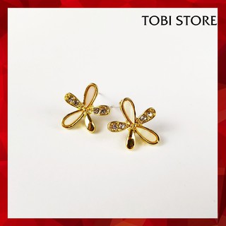 Khuyên tai nữ hoa tai nụ hình bông hoa đính đá TB229 TOBI STORE