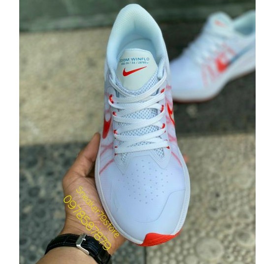 Giày Nike Running Zoom Winflo 34 (20) White/Red Nam/Nữ [Chính Hãng - FullBox]