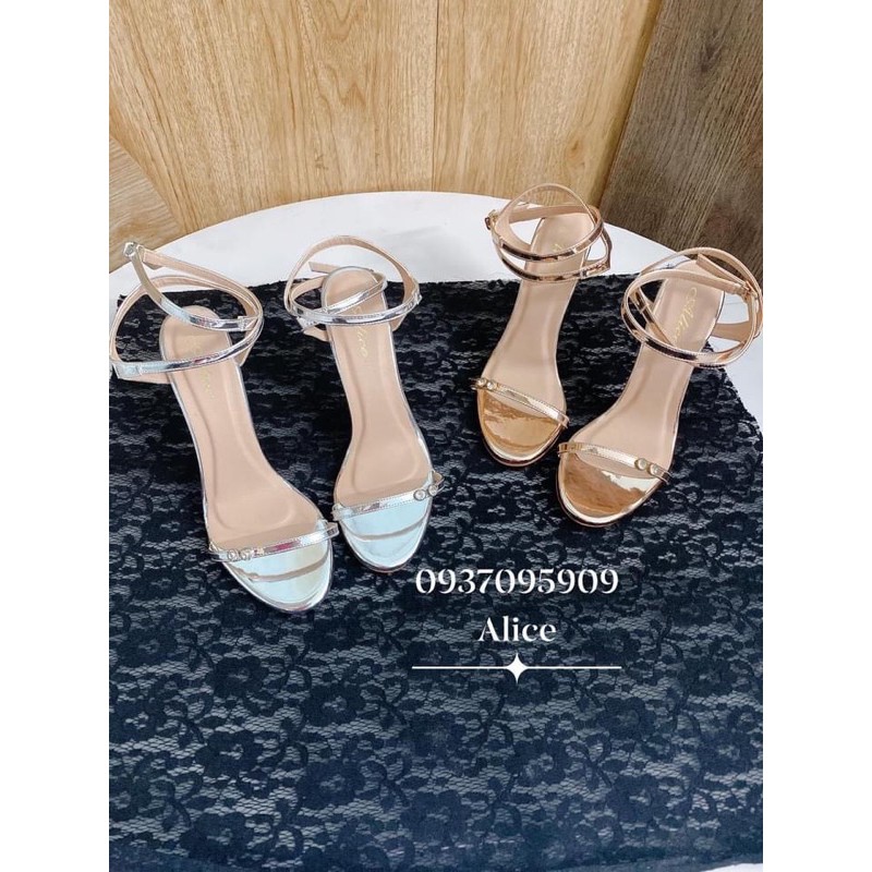 ( Hình Thật ) Sandan Cao gót Đính Đá Cao cấp 11P - Hàng VNXK Cao Cấp - Full size 34-40