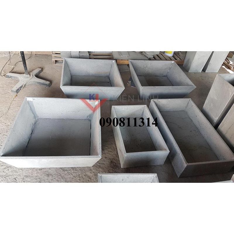 Chậu trồng cây cảnh Đá Ong Xám tự nhiên đẹp KT R70xD85xC25cm