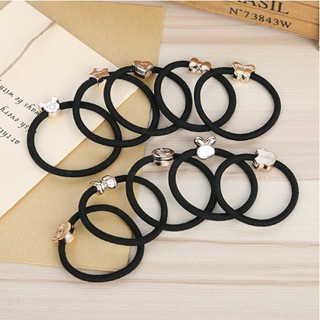 Dây cột tóc đính hạt màu đen SC20
