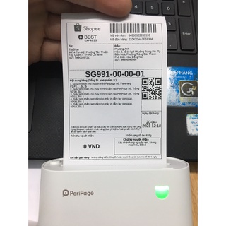 Máy in nhiệt PeriPage A9 Mini cầm tay in bill, hình ảnh, ghi chí khổ giấy 80mm