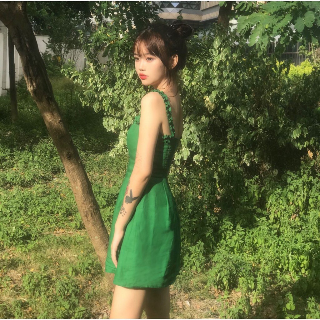 Đầm Ren Cổ Vuông Kiểu Retro Thời Trang Mùa Hè 2021 Cho Nữ | BigBuy360 - bigbuy360.vn