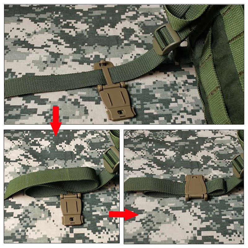 Moclle Atach Bộ Móc Cài Dây Đai Balo Màu Đen Cắm Trại Ngoài Trời webdom