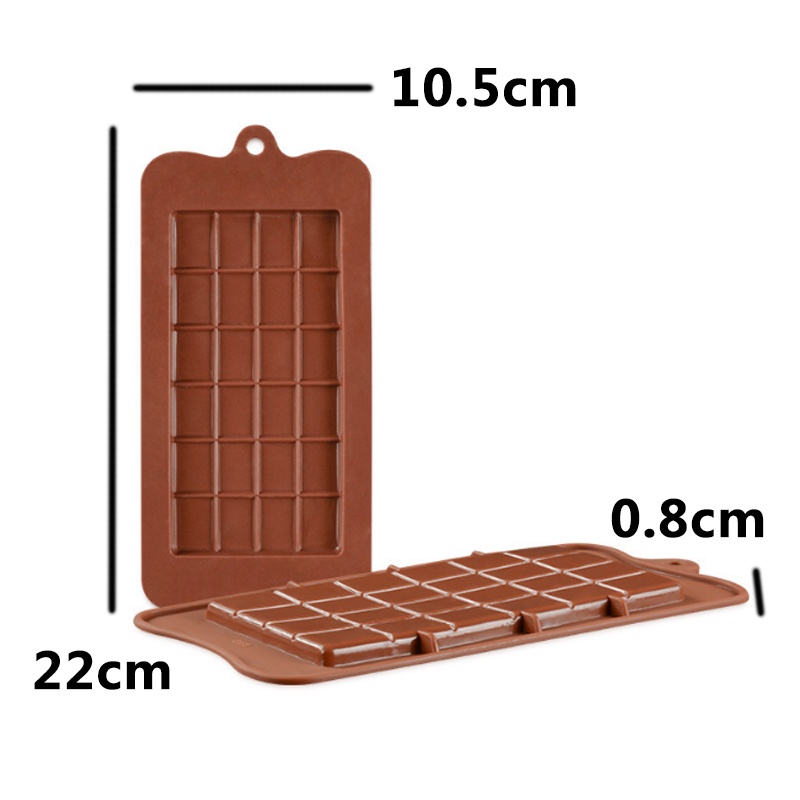 Khuôn Silicone 24 Ngăn Tạo Hình Thanh Chocolate Trang Trí Bánh