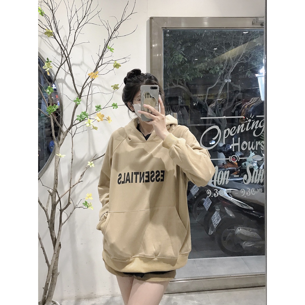 Áo nỉ hoodie EssentiaIs, hoodie oversize nỉ bông