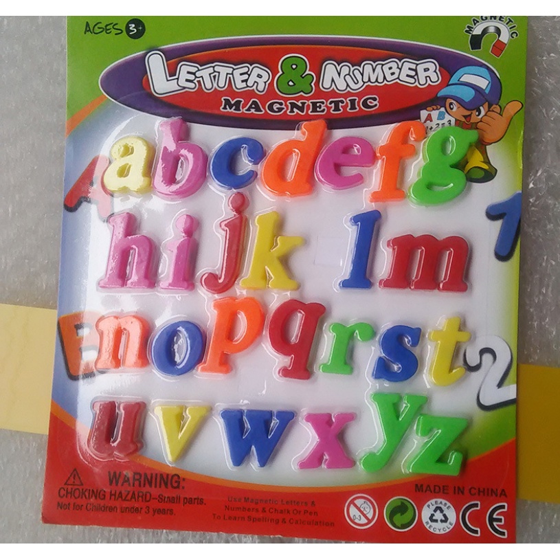 [Hàng mới về] Bộ bảng chữ cái Hít từ chữ Thường, chữ Hoa hít bảng, tủ lạnh - Vỉ bảng chữ cái, chữ số bằng nhựa nam châm
