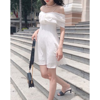 Đầm váy trễ vai 2 dây - Teza