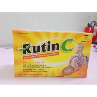 Rutin C Benmax, hộp 50 viên cho người nhiệt miệng, chảy máu chân răng, trĩ