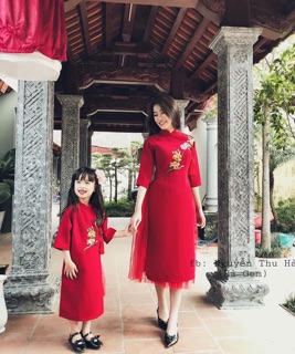Áo dài cách tân cho mẹ và bé