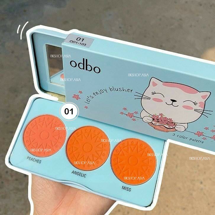 [ An Toàn ] Phấn Má 3 Ô Xinh Xắn Odbo Let's Enjoy OD1-103