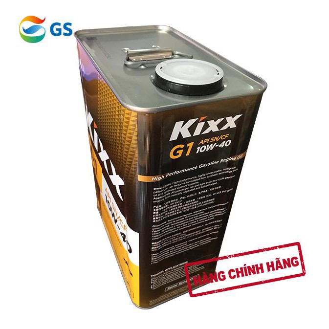 Dầu Nhờn Động Cơ Xăng Cao Cấp Kixx G1 SN/CF 10W-40 (4 lít)