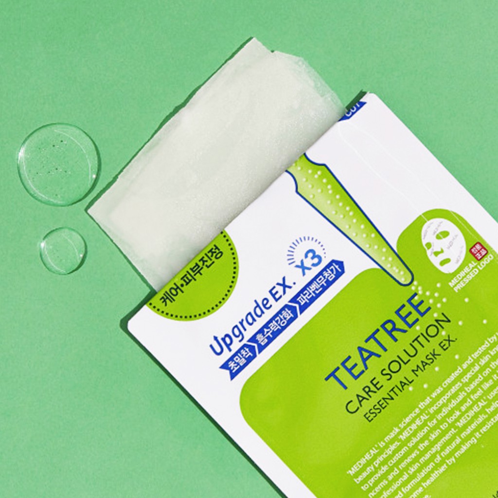 [Chính hãng] [Hộp 10] Mặt Nạ Tinh Chất Tràm Trà làm giảm mụn Mediheal Teatree Care Solution Essential Mask