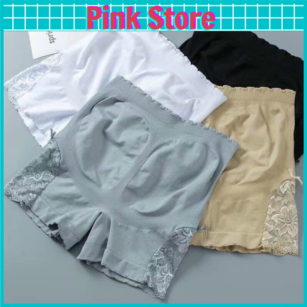 Quần Lót Mặc Trong Váy Gen Bụng Nâng Mông Lưng Cao Big Size Phối Ren Mềm Mại PINK STORE 651 | BigBuy360 - bigbuy360.vn