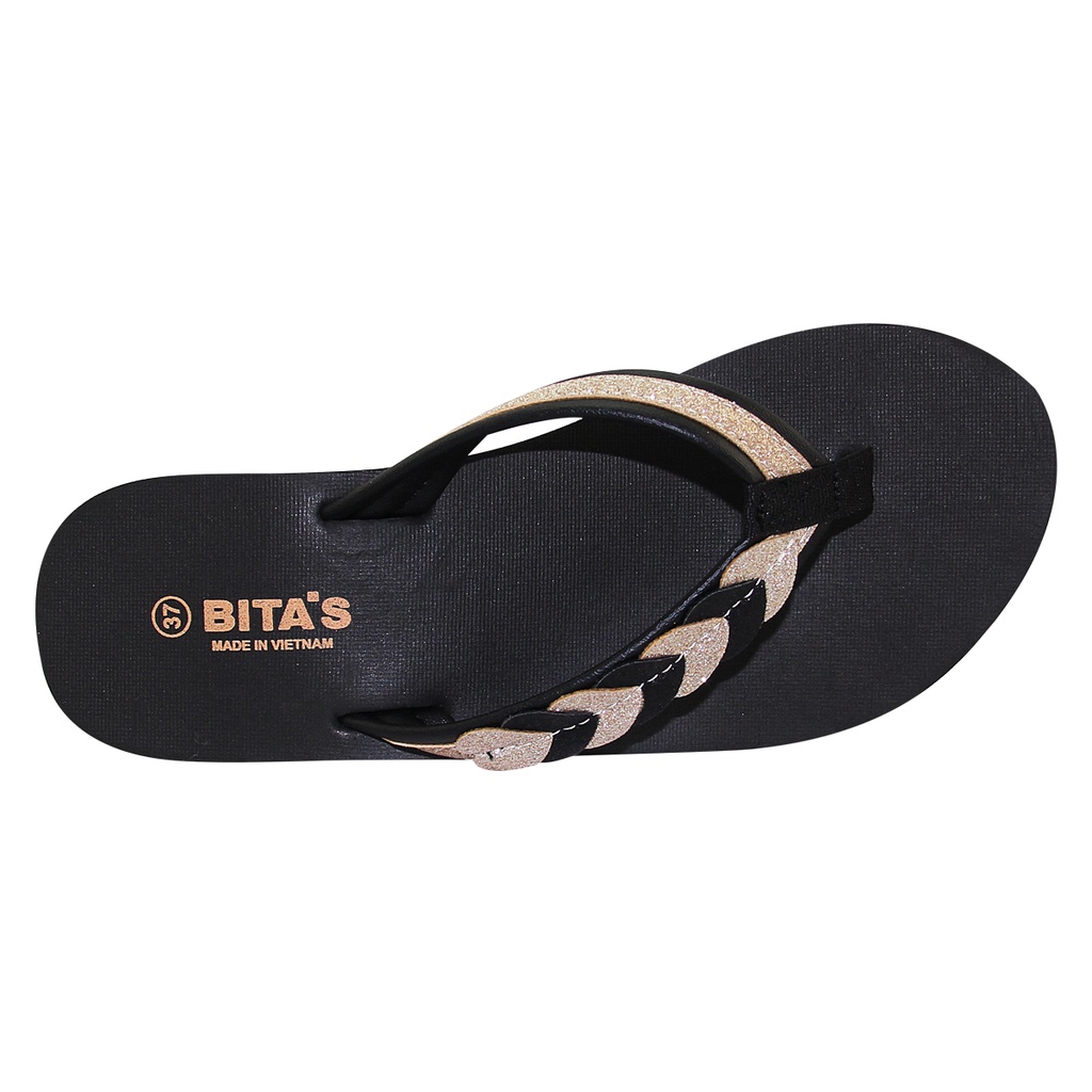 Dép quai kẹp nữ Bita's SWH.16 (Đen + Đỏ)