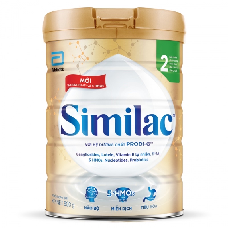 Sữa bột Similac IQ Plus 2 HMO 900g ( Mẫu Mới 5G )