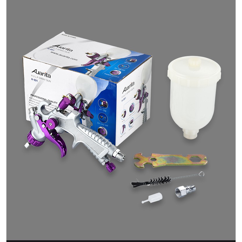 Súng Phun Sơn mini Chuyên Nghiệp auarita h-891 0.8mm hvlp 250ml