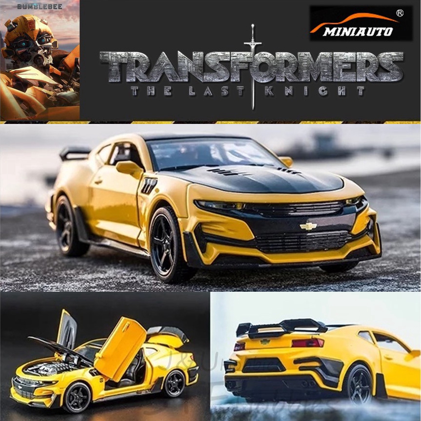 Mô hình xe hơi biến hình Bumblebee Chevrolet camaro tỉ lệ 1 : 32 dành cho bé