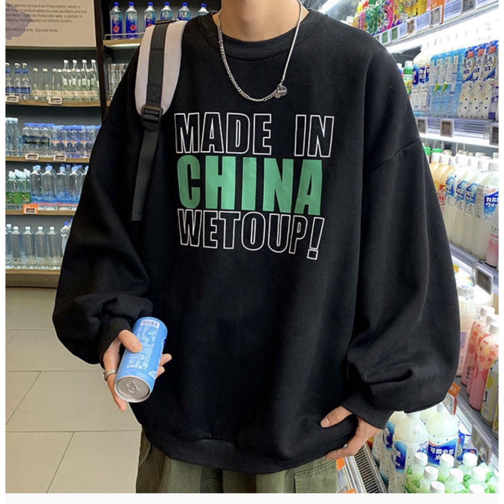 FREESHIP Áo Nỉ Sweater BadBoi đen Dáng rộng unisex phong cách hàn quốc | BigBuy360 - bigbuy360.vn