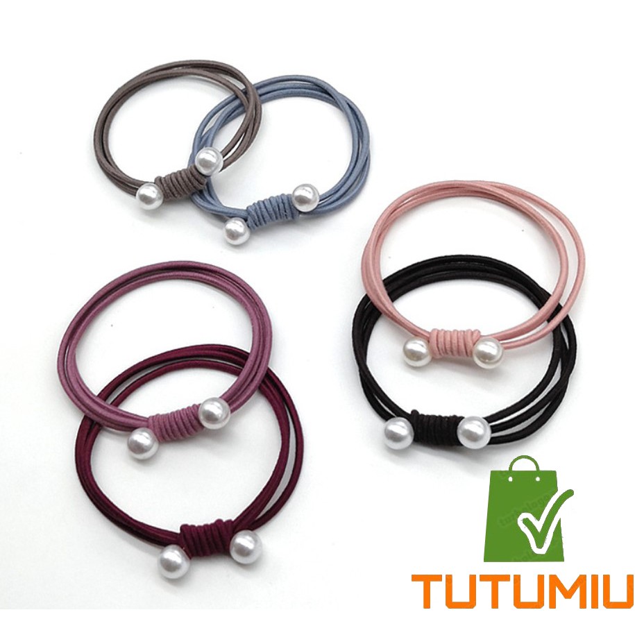 Dây cột tóc co giản nhiều màu xinh xắn