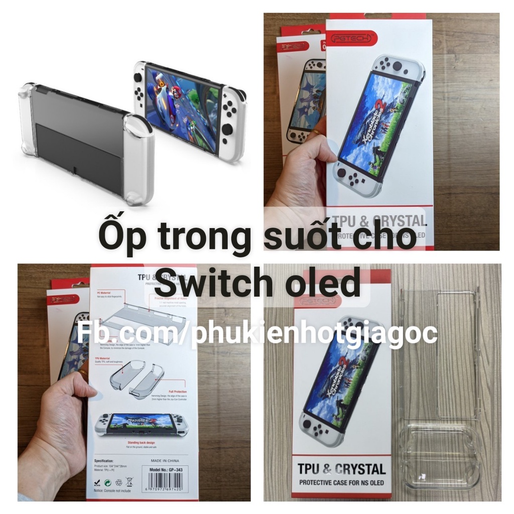 Bao chống sốc / Ốp lưng silicon full máy dẻo / trong suốt cho Nintendo Switch Oled
