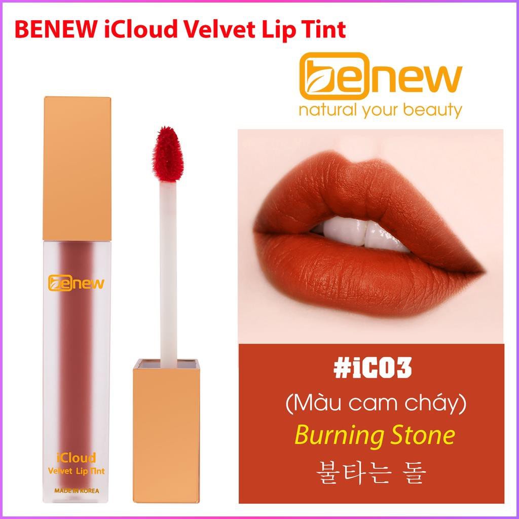 Son kem lì mềm mịn, lâu trôi, không gây khô môi, giữ màu lâu Benew iCloud Velvet Lip Tint