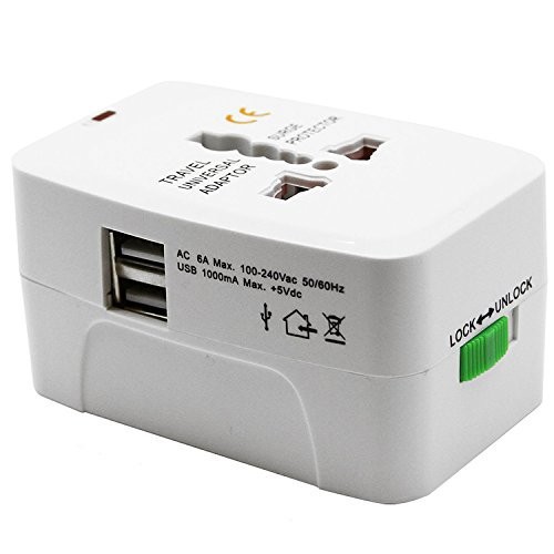 phích cắm 3 chấu du lịch,kèm 2 cổng USB, chuyển 3 chấu thành 2 chấu