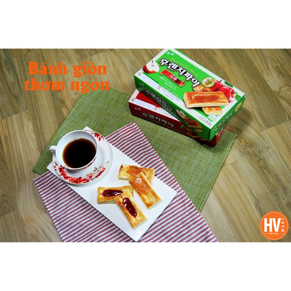 [Hàng Chuẩn Hàn] BÁNH XỐP MỨT TÁO &amp; DẤU 192G [해태] 후렌치파이 사과&amp;딸기 192G