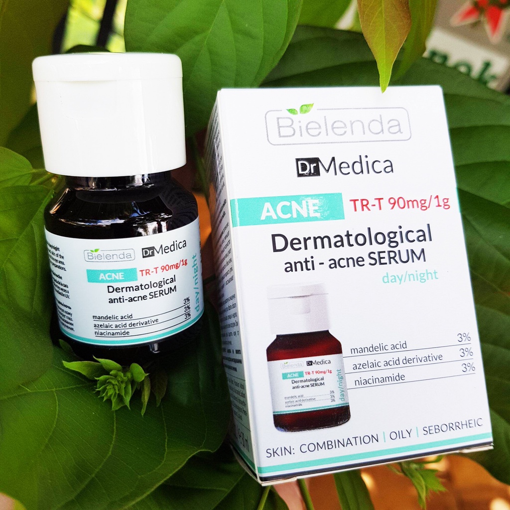 Bielenda Dr Medica Acne Dermatological Anti-Acne Serum - Tinh Chất Mờ Thâm, Sáng Da, Kháng Mụn 30ml