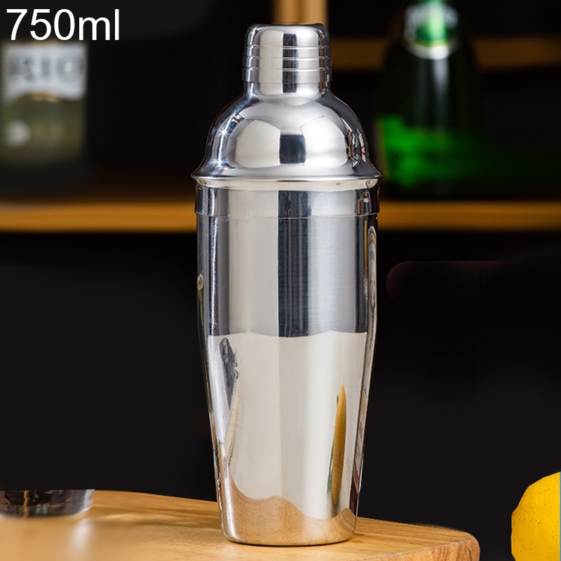 1 Bình Lắc Cocktail Bằng Thép Không Gỉ 550 / 750ml Màu Vàng / Đen / Hồng