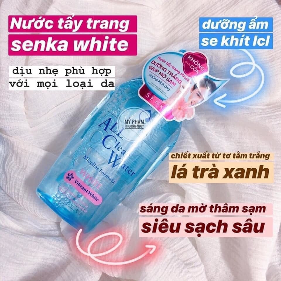 Nước tẩy trang dưỡng trắng Senka All Clear Water Micellar Formula White 230ml