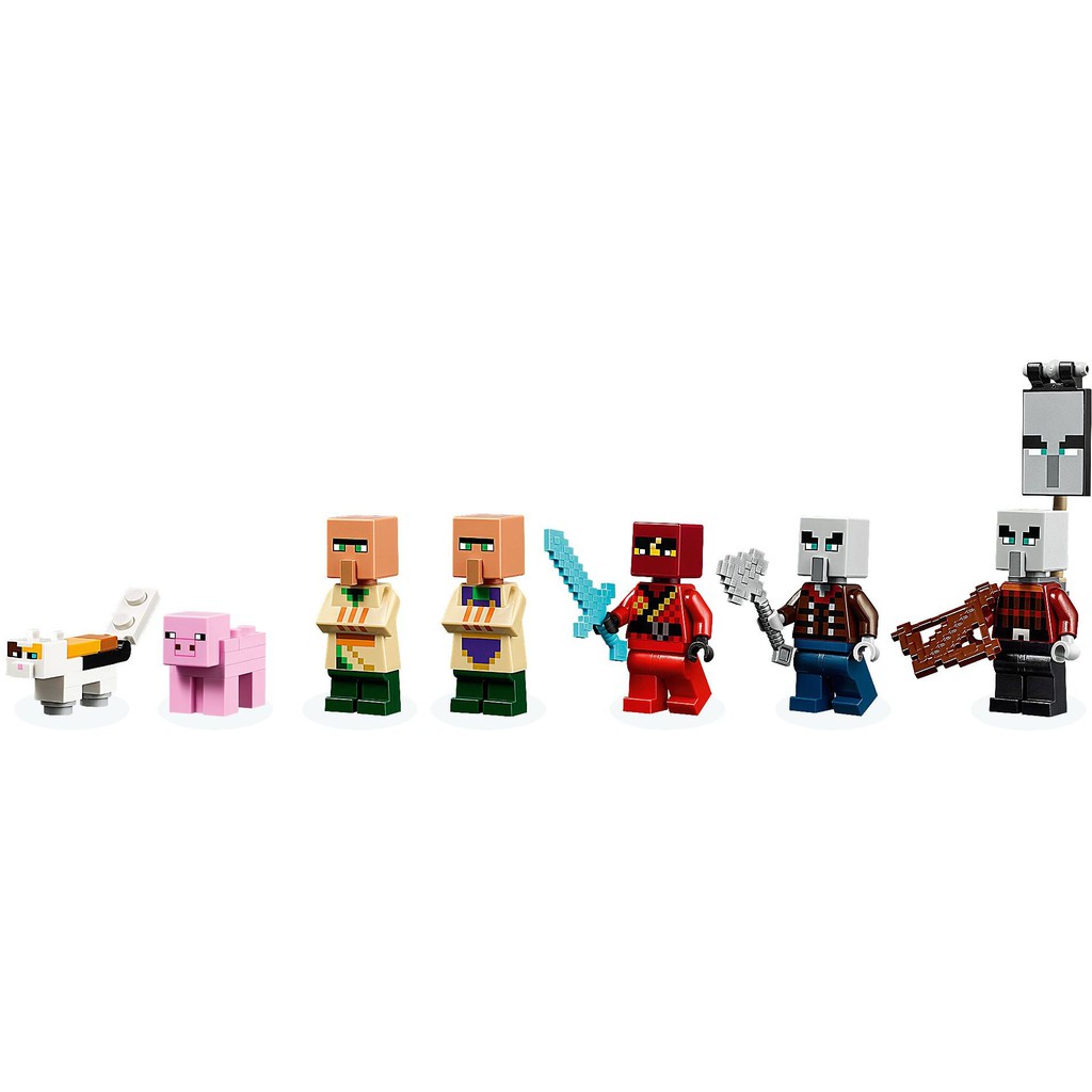 LEGO MINECRAFT CHÍNH HÃNG - CUỘC ĐỘT KÍCH CỦA BỌN ILLAGER - MÃ SP 21160