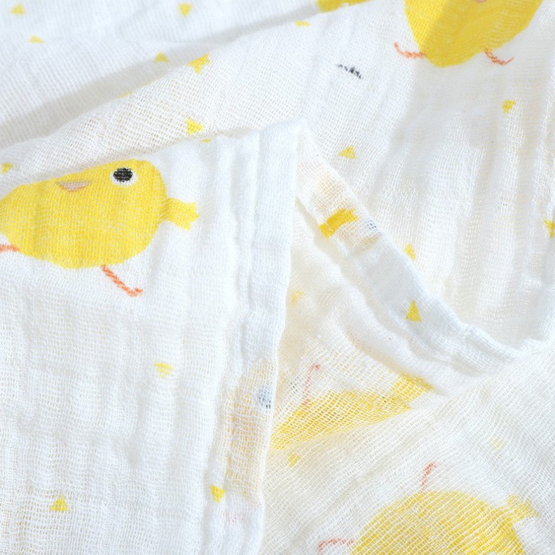 Khăn tắm cho bé sợi tre Muslin Swaddle (110x110cm) - Khăn xô tắm in hình cao cấp cho bé