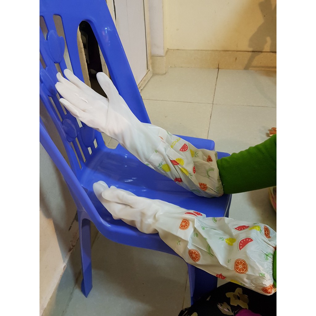 Găng tay siêu dai có lót nỉ, rửa bát làm việc nhà mà ko lo lạnh