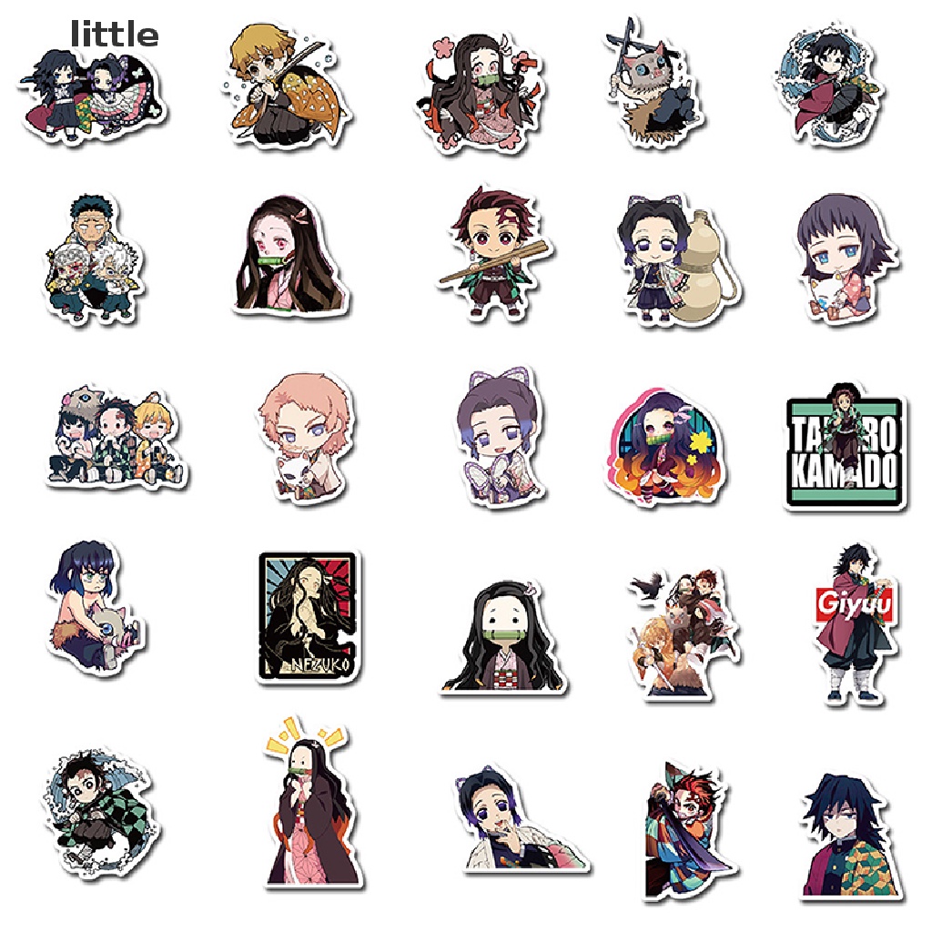 Set 100 Miếng Dán Hành Lý / Guitar / Guitar Họa Tiết anime Nhật Bản Bằng Chất Liệu PVC