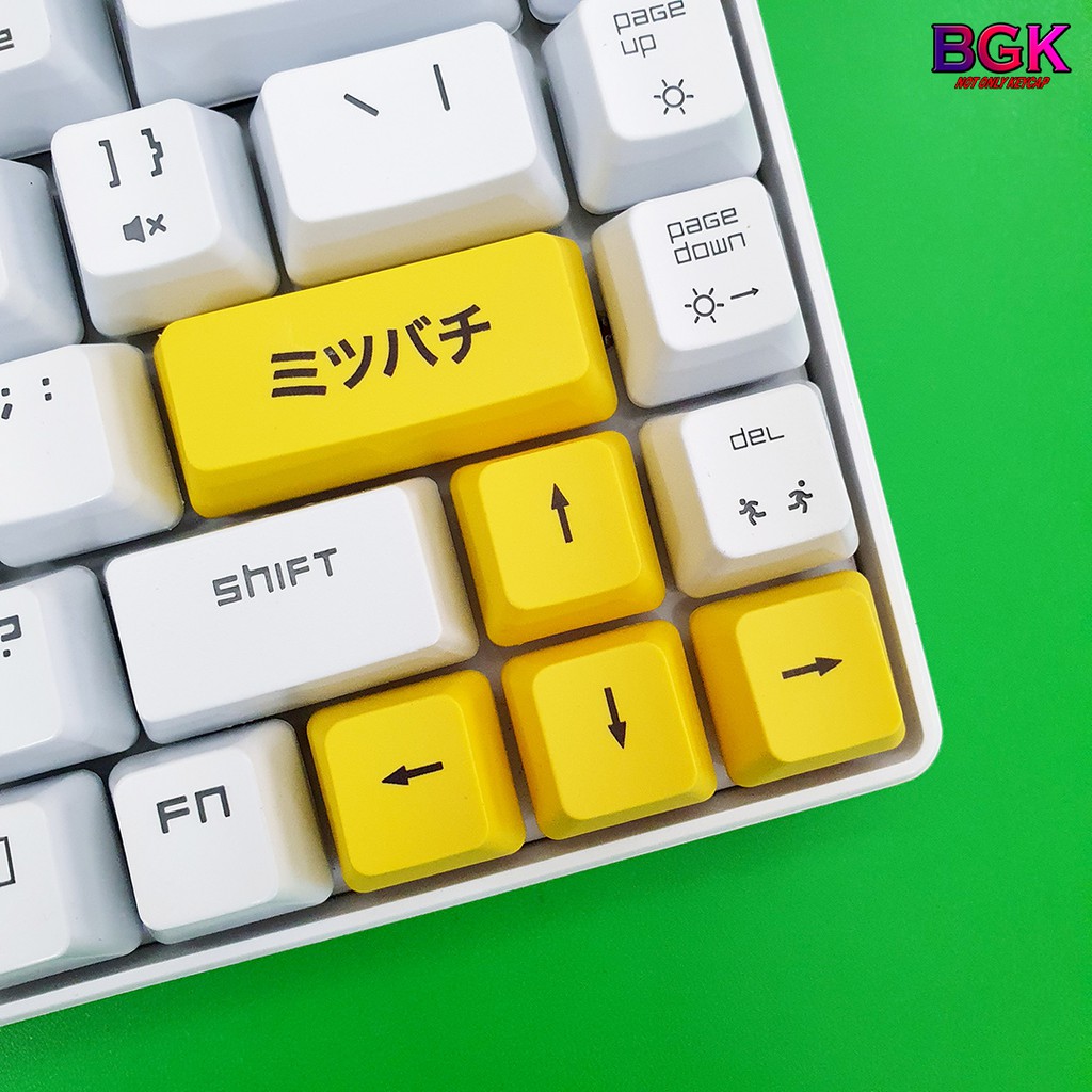 Bộ Keycaps Ong Mật Dễ Thương Cute Honey Bee Chất Liệu PBT In Dye Sub