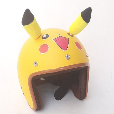 Mũ Bảo Hiểm 3/4 đầu hình thú Doremon - Pikachu - Gấu xinh có tai - bảo hành 12 tháng