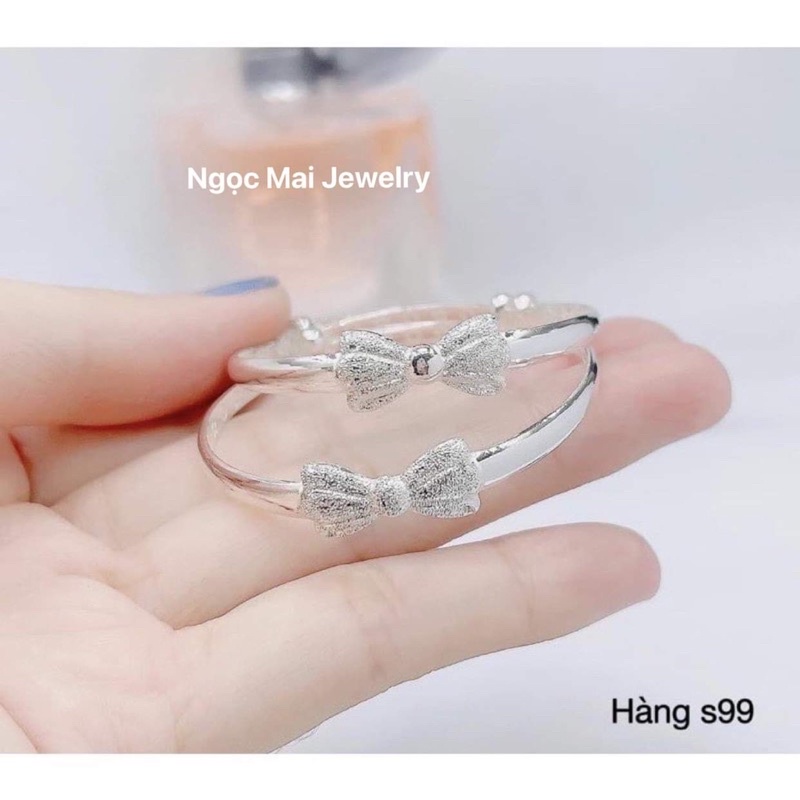 Vòng nơ khắc tên cho bé co dãn điều chỉnh đc size nhiều kiểu trang trí bắt mắt - Ngọc Mai Jewelry