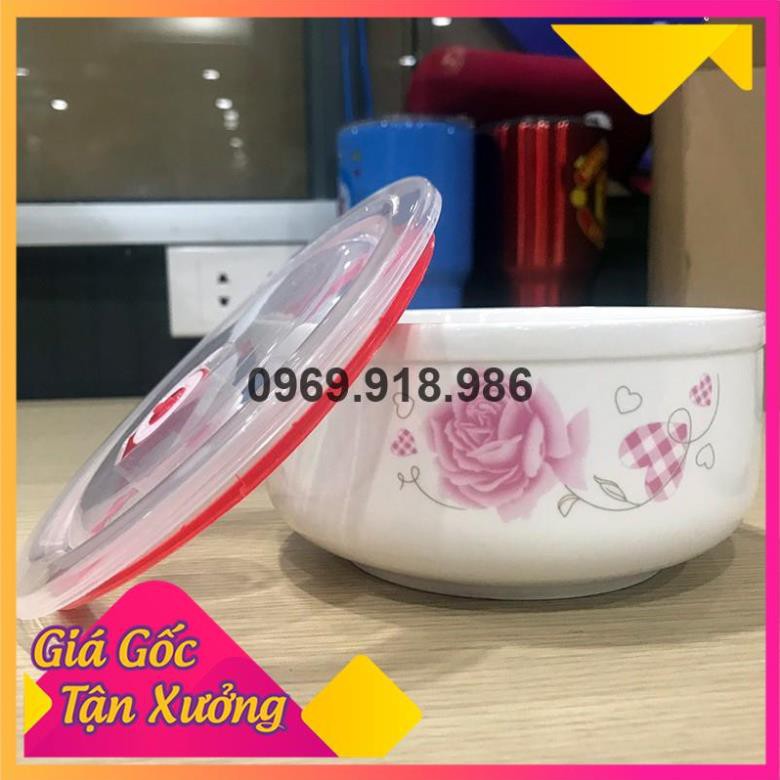 🍰 Bộ Bát Thố Sứ Bát Tràng Đựng Cơm 3 Cái Có Nắp Đậy Hút Chân Không Đẹp Giá Gốc Sỉ Rẻ 💛 Tổng Kho Gia Dụng An Giang💛