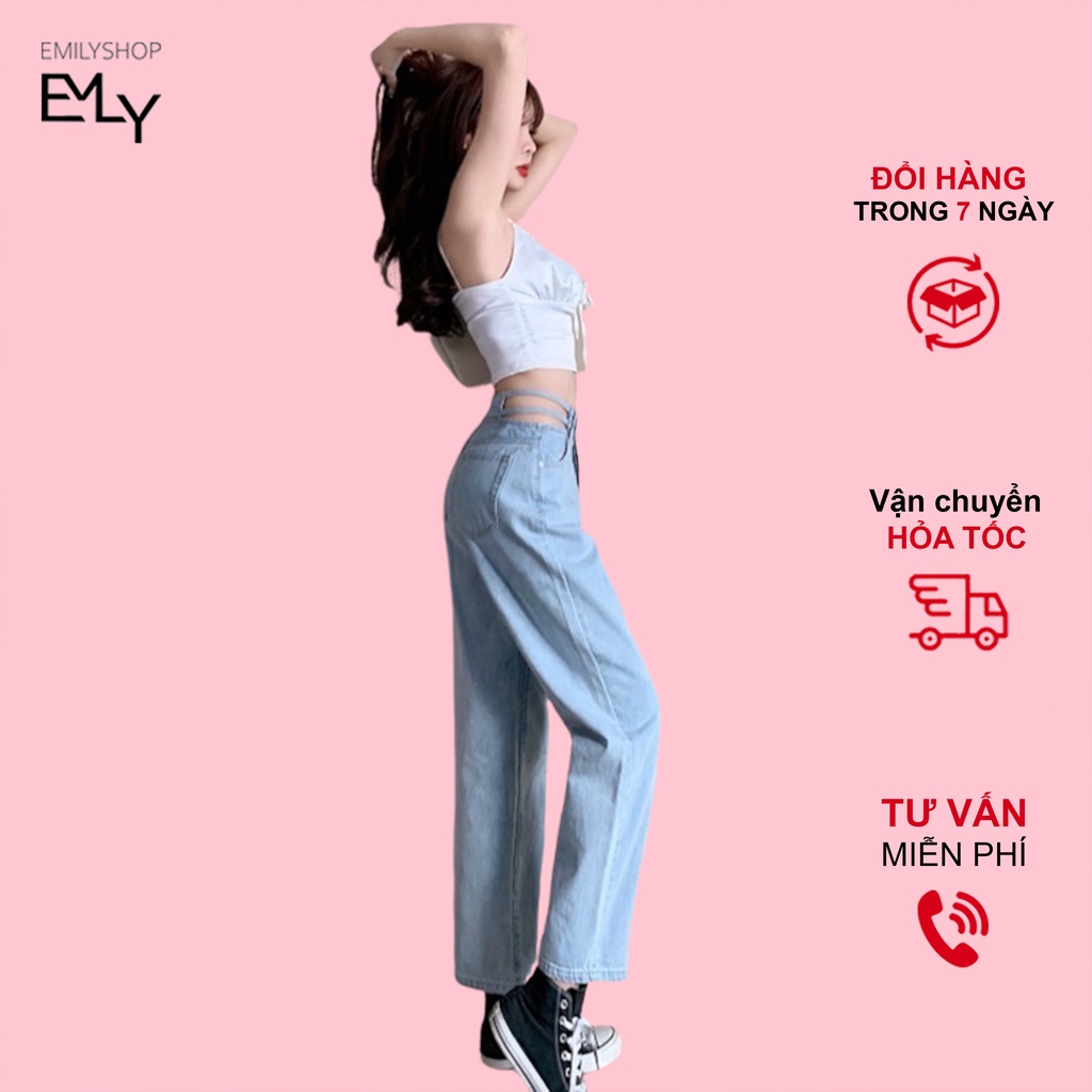 QUẦN JEANS KHOÉT EO ỐNG SUÔNG THỜI TRANG QUẢNG CHÂU