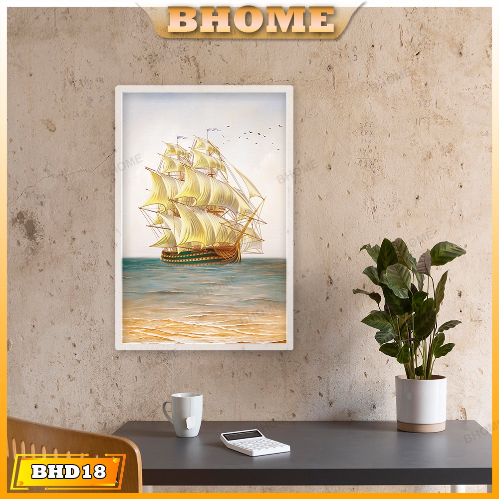 Tranh Treo Tường Decor Phong - Thuận Buồm Xuôi Gió Cùng Biển Khơi