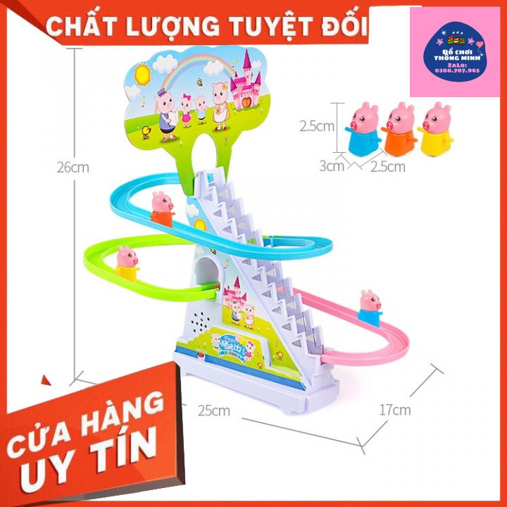 Đồ Chơi Trẻ Em Heo Con/ Vịt Con Leo Cầu Thang  Ngộ Nghĩnh Có Âm Nhạc Và Đèn