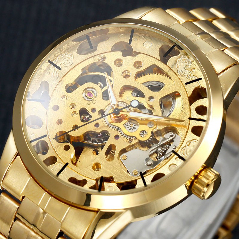 - WINNER GOLD DESIGN AUTOMATIC Đồng hồ Cơ nam MS: C04