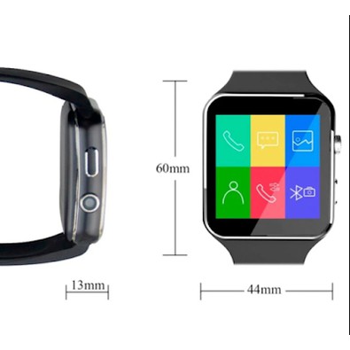 Đồng Hồ Thông Minh Màn Hình Cong SmartWatch SX6 (Đen) tặng kèm bút cảm ứng