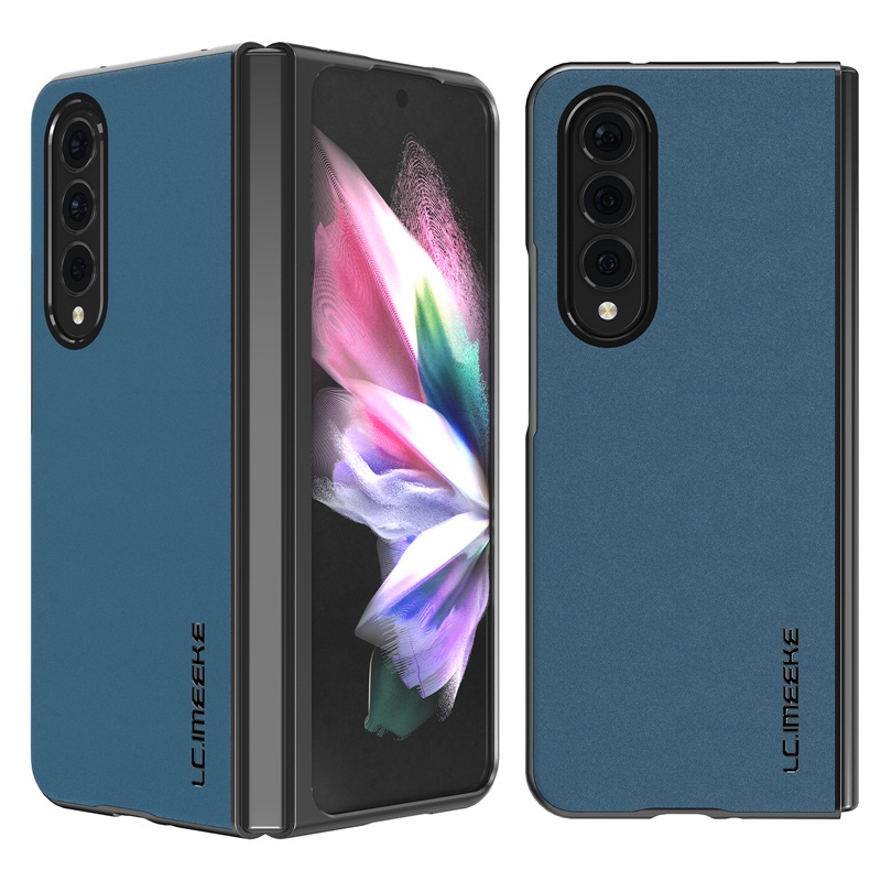 Ốp điện thoại silicon dẻo màu đen trơn đơn giản sang trọng cho Samsung Galaxy Z Fold 3 5G