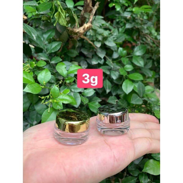 Hủ đựng kem 3g nắp vàng/bạc