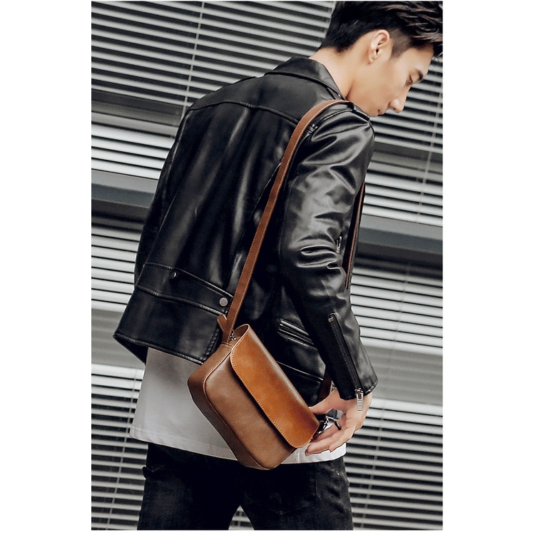 Túi Đeo Chéo Nam Kiểu Dáng Bì Thư Nhỏ Gọn Thời Trang Đường Phố Trẻ Trung Cá Tính Nhiều Ngăn Tiện Dụng Style Hàn Quốc